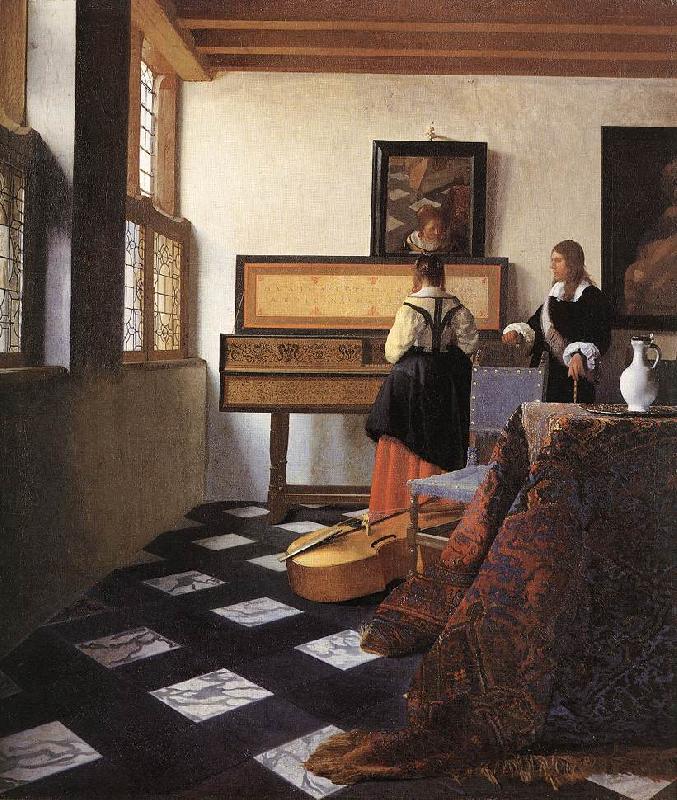 VERMEER VAN DELFT, Jan A Lady at the Virginals with a Gentleman wt